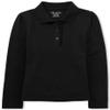 The Children's Place Girl's Long Sleeve Ruffle Pique Polo, Black, Small view 1