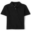 The Children's Place boys Short Sleeve Pique School Uniform Polo Shirt, Black, Medium US view 1