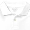 The Children's Place boys And Toddler Long Sleeve Pique School Uniform Polo Shirt, White Single, 18-24 Months US view 2