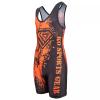 KO Sports Gear Unisex Wrestling Singlet for Adult Wrestlers - Wrestling Singlet for Men & Women - Bold Durable Uniform, Stretchy Breathable Material - Orange Skull, Adult X-Small view 3