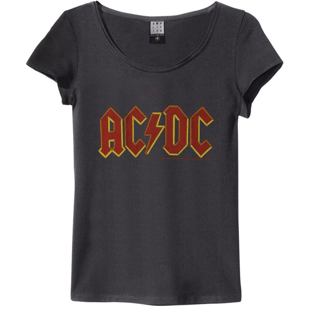 AC/DC Logo Girls Jr Large Charcoal