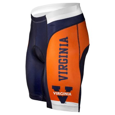 Adrenaline Promotions NCAA Virginia University Men's Cycling Shorts, Small, Orange