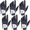 FINGER TEN Golf Gloves Men Right Left Handed Golfer Mens Glove RainGrip Hot Wet Weather Value 6 Pack, All Weather in Grey Large (Grey, Large, Left) view 1
