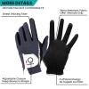 FINGER TEN Golf Gloves Men Right Left Handed Golfer Mens Glove RainGrip Hot Wet Weather Value 6 Pack, All Weather in Grey Large (Grey, Large, Left) view 3