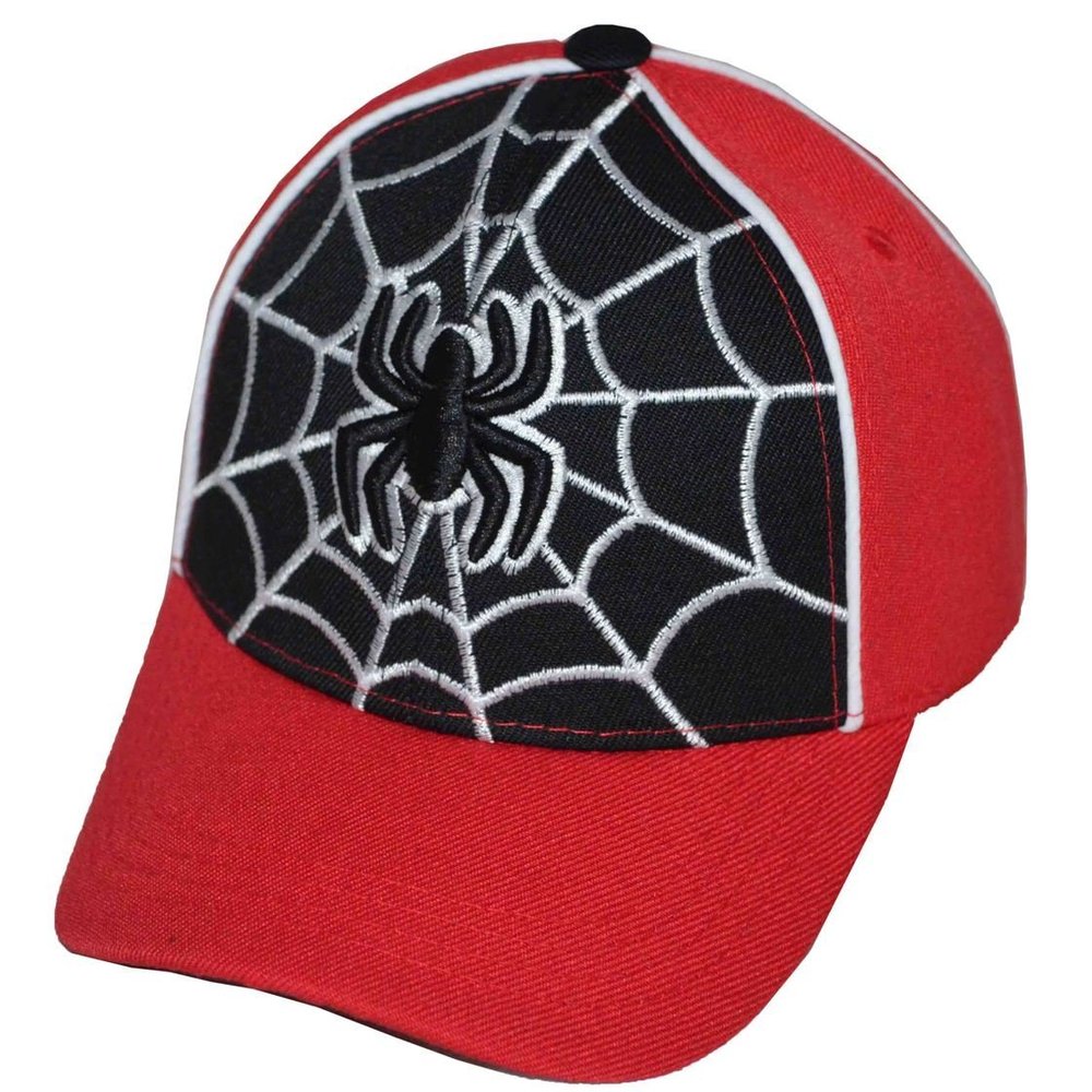 SOSO Boy's Kid Spider Web Baseball Cap Black Red