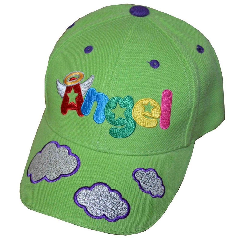 SOSO Girl's Angel Baseball Cap Lime Green