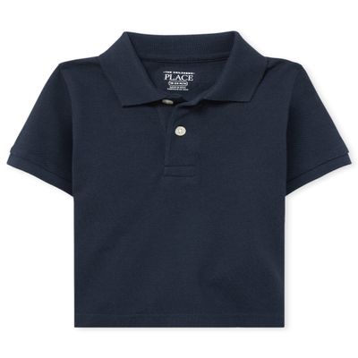 The Children's Place Baby Boys and Toddler Boys Short Sleeve Pique Polo, Nautico, 2T