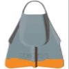 DaFin Grey/Orange Swimfins - S view 3