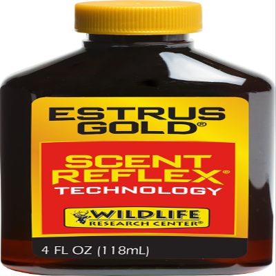Wildlife Research Center Estrus Gold, Super Premium Synthetic Doe Estrus Scent with Scent Reflex Technology, Ultra-Realistic Rut Attractant, Synthetic Hunting Scent, 4 FL OZ