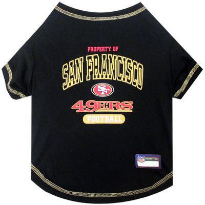 NFL San Francisco 49ers Dog T-shirt X-Large. - Licensed Shirt for Pets Team Colored with Team Logos- Premium Stretchable Materials for the comfort of your Dog & Cat