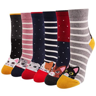 Ambielly Colorful Cute Animal Design Patterned Women's Casual Cotton Socks