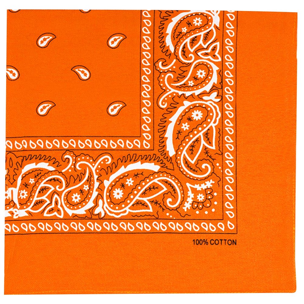 Raylarnia 100% Cotton Bandanas, 22" Bandana Headbands for Men Women