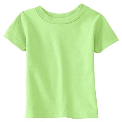 Rabbit Skins Infant Comfort Ribbed Crewneck Jersey T-Shirt, Key Lime, 6 Months