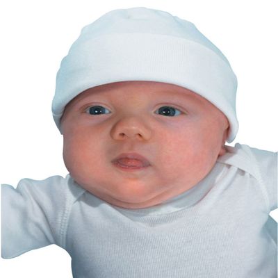 Rabbit Skins Infant Combed Ring Spun Rib Knit Cap, WHITE, One Size