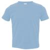 Rabbit Skins Toddler Fine Jersey Ribbed Collar T-Shirt, Light Blue, 4T view 2