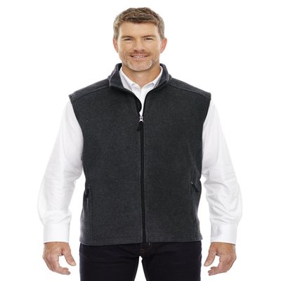 Ash City - Core 365 Core 365 Journey Men's Tricot-Lined Pockets Fleece Vest, Hthr Chrcl 745, Medium
