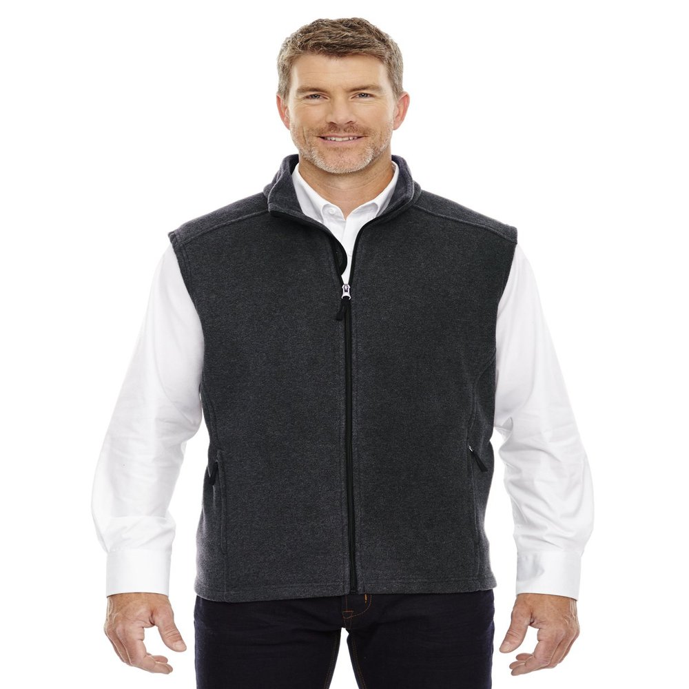 Ash City - Core 365 Core 365 Journey Men's Tricot-Lined Pockets Fleece Vest, Hthr Chrcl 745, Large