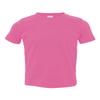 Rabbit Skins Toddler Fine Jersey Ribbed Collar T-Shirt, Raspberry, 3T view 1