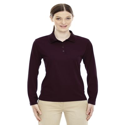 Ash City Core 365 Pinnacle Ladies Performance Pique Polo Shirt, Burgundy, M