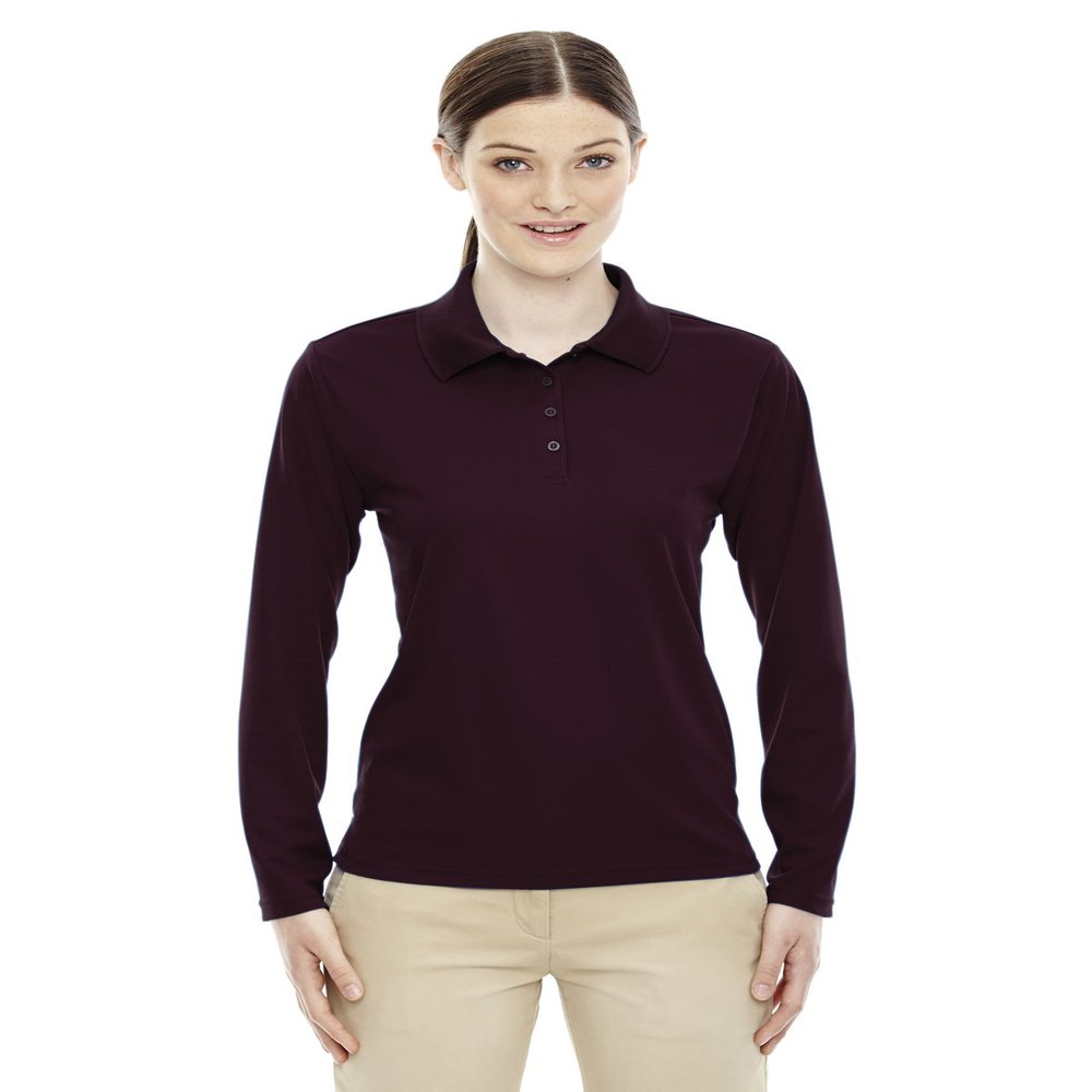 Ash City Core 365 Pinnacle Ladies Performance Pique Polo Shirt, Burgundy, M