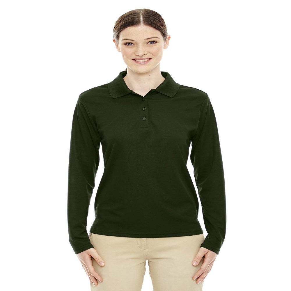 Ash City Core 365 Pinnacle Ladies Performance Pique Polo Shirt, Forest GREN 630, L
