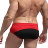 BRAVE PERSON Men's Sexy Color Matching Beach Swimwear Sport Shorts Swim Briefs B1135 (XL, Black) view 3