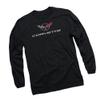 Chevrolet Corvette Modern Emblem Adult Long-Sleeve T-Shirt, X-Large Black view 1
