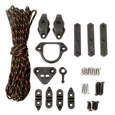 YakAttack LeverLoc Anchor Trolley HD  Heavy Duty Kayak Anchor Trolley Kit | with Stealth Pulleys, Backing Plates, PadHooks & 35 Reflective 550 Paracord | Made in USA
