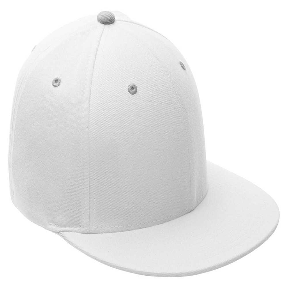 Flexfit for Team Pro Eyelets Cap, WHT/SP Silver, Small/Medium