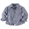 Carter's Girls Poplin Button-Down L/S Shirt, Blue (8) view 1