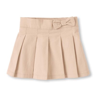 The Children's Place Girls' Uniform Pleated Skort Bisquit 6 plus