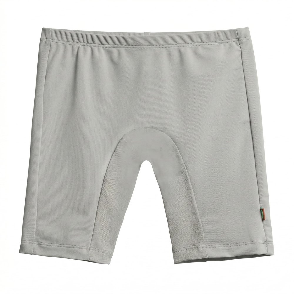 City Threads Girls and Boys Swim Jammers UPF 50+ Made in USA, Kids Swim Shorts for Practice and More (Medium Gray, 16)