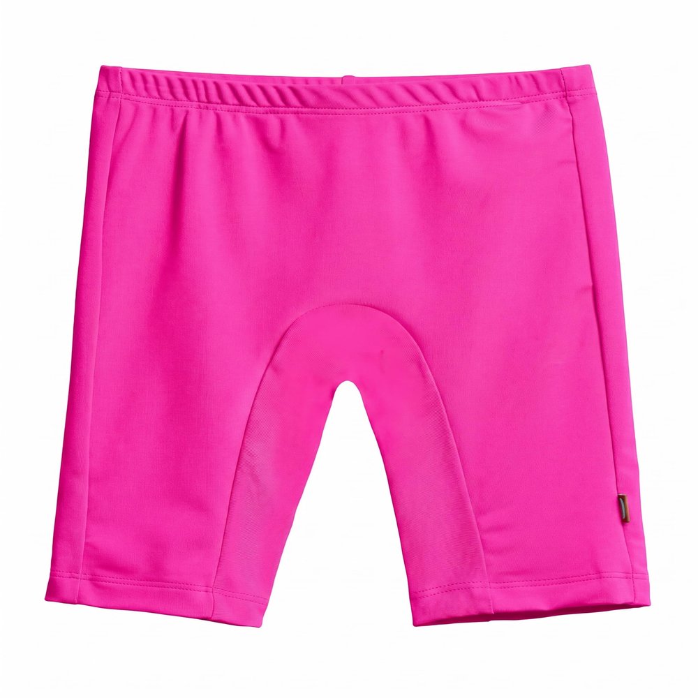 City Threads Girls and Boys Swim Jammers UPF 50+ Made in USA, Kids Swim Shorts for Team Practice and More (Hot Pink, 3T)