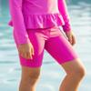 City Threads Girls and Boys Swim Jammers UPF 50+ Made in USA, Kids Swim Shorts for Team Practice and More (Hot Pink, 14) view 2