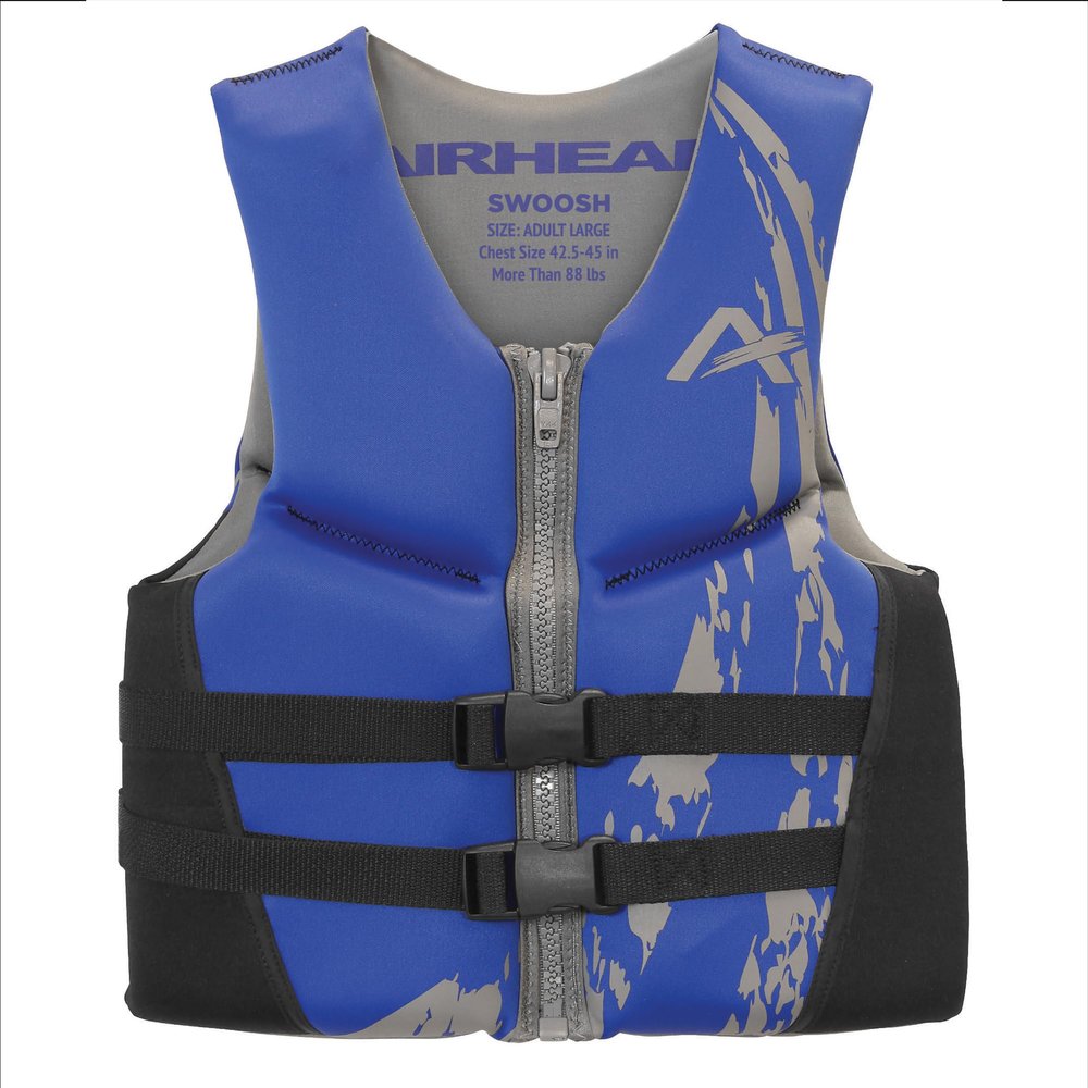 Airhead Swoosh Kwik-Dry Neolite Life Jacket, US Coast Goard Approved Type III Life Jacket, Adult and Youth Sizes