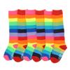Angelina Girls Rainbow Striped Knee High Socks (6 Pairs, 9-11) view 1