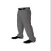 Alleson Athletic Men's Baseball Pants with Braid, Charcoal/Scarlet, 3X-Large view 1