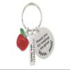 DistinctlyIvy Personalized Teacher Gift Keychain - Thank You Engraved School Year Congrats - 25MM Stainless Steel Silver Disc - Custom Name - DGR-1INBAR25MM view 1