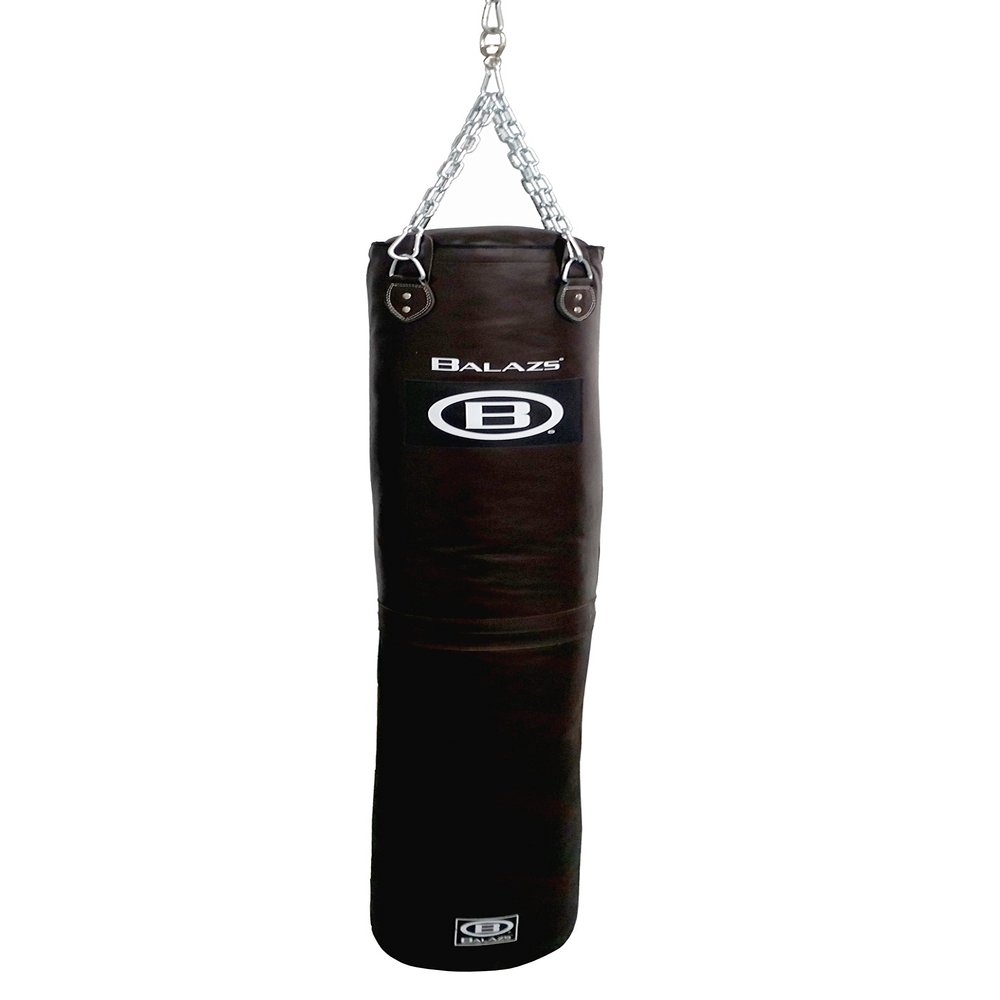Balazs Pro-Elite Unfilled Leather Heavy Bags (100 lb, Muay Thai Unfilled)