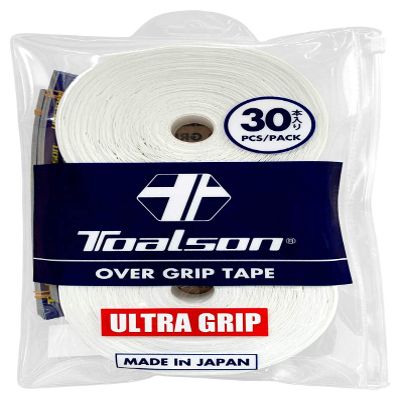 Toalson Ultra Grip Over Grip 30 Pack White (Made in Japan)