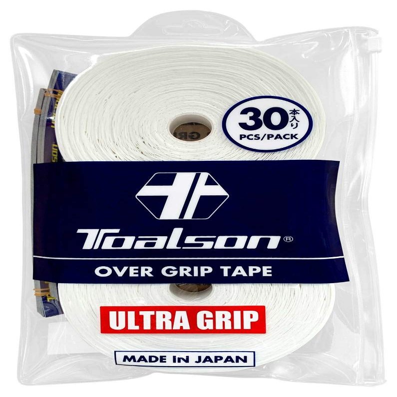 Toalson Ultra Grip Over Grip 30 Pack White (Made in Japan)