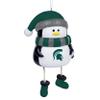 FOCO Michigan State Dangle Foot Penguin Ornament view 1