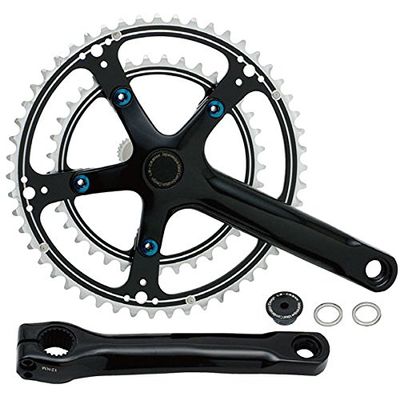 DIXNA La Crank V23P026, 51 x 37T, No BB, 9/10 Steps, Color/Crank Length (mm) Black/170, Black