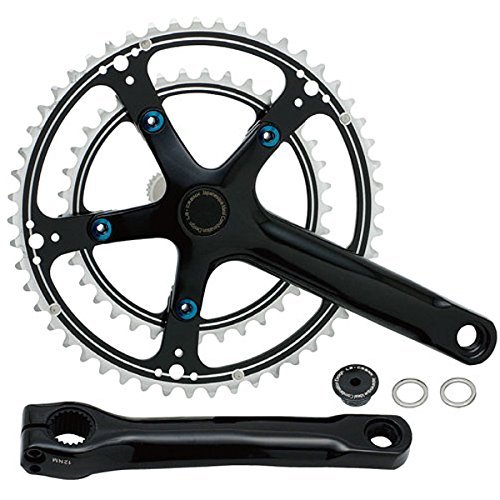 DIXNA La Crank V23P026, 51 x 37T, No BB, 9/10 Steps, Color/Crank Length (mm) Black/170, Black