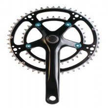 DIXNA La Crank 49 x 35T No BB, Compatible with 10/11 Tiers, Black, 6.4 inches (162.5 mm), 6.4 inches (162.5 mm)