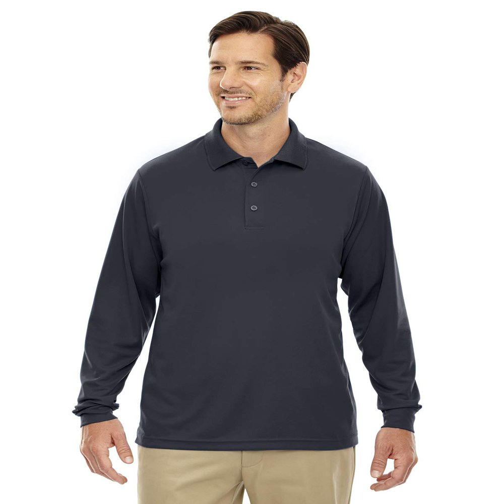 Ash City Core 365 Pinnacle Men's Performance Pique Polo Shirt, Carbon, XXXXX-Large