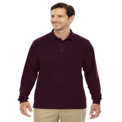 Ash City Core 365 Pinnacle Men's Performance Pique Polo Shirt, Burgundy, XX-Large