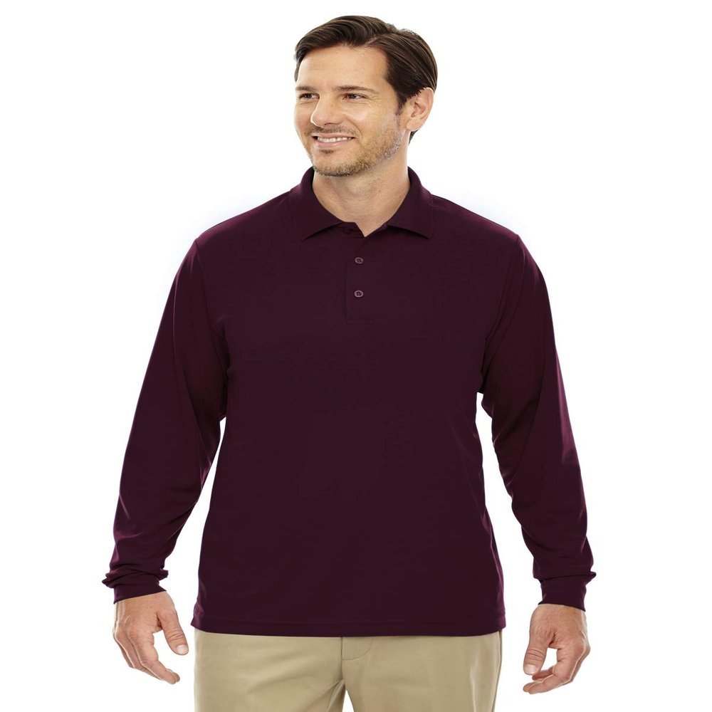 Ash City Core 365 Pinnacle Men's Performance Pique Polo Shirt, Burgundy, XX-Large