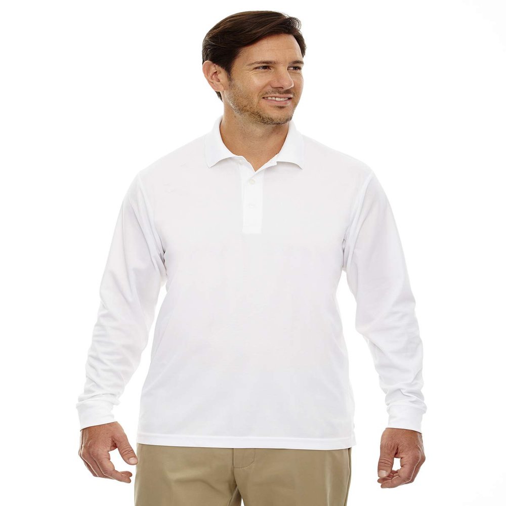 Ash City Core 365 Pinnacle Men's Performance Pique Polo Shirt, White 701, XX-Large