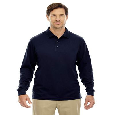 Ash City Core 365 Pinnacle Men's Performance Pique Polo Shirt, Classic Navy 849, X-Large